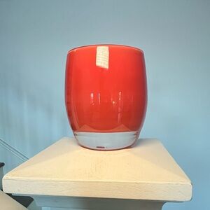 GLASSYBABY vintage pretreskilion era, modern red votive. Excellent condition!